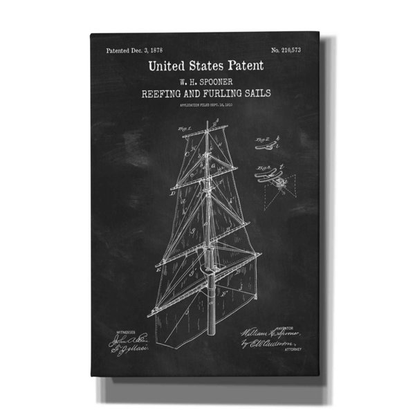 17 Stories Sail Blueprint Patent Chalkboard by on Wayfair